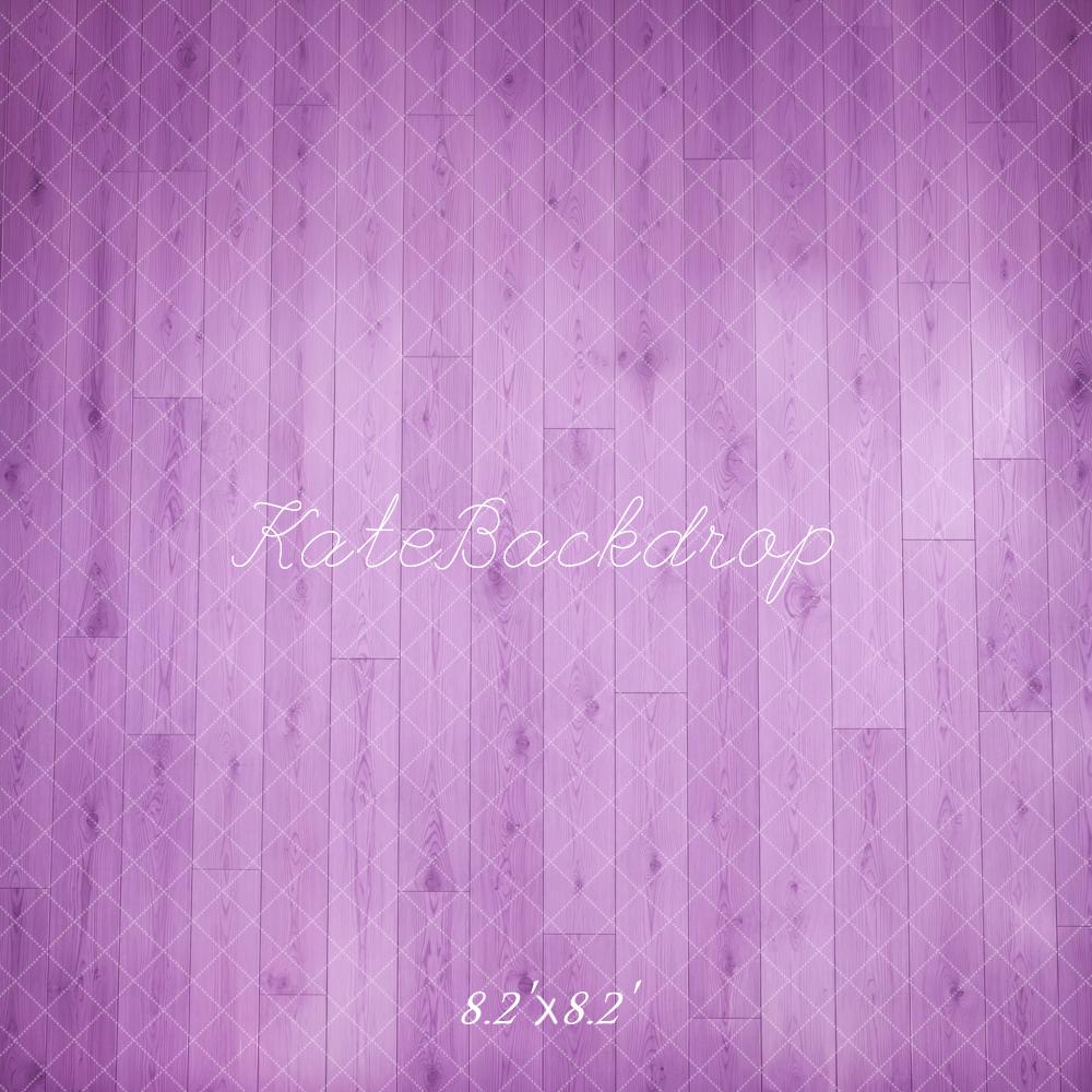 Kate Purple Wood Floor Printed Backdrop Designed by Megan Leigh Photography