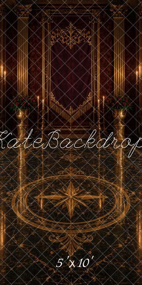 TEST Kate Sweep Gothic Burgundy Palace Columns Marble Printed Backdrop Designed by Vertigo Productions