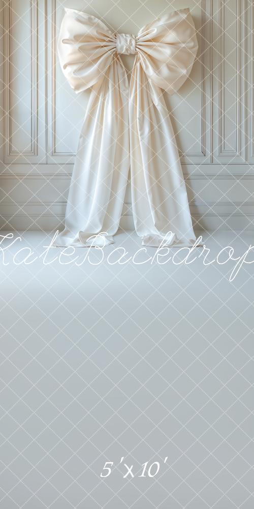 Kate Sweep Elegant Big Bow Cream Backdrop Designed by Emetselch