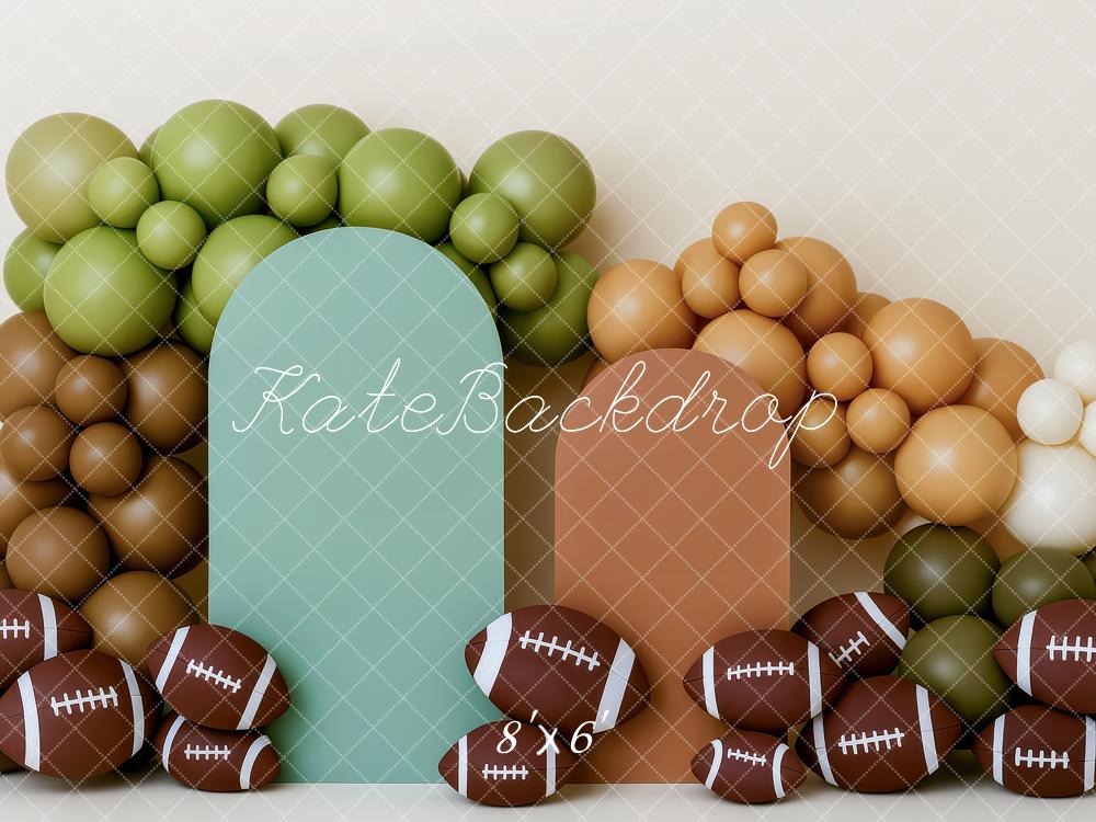 Cake Smash Voetbal Ballon Boog Foto Achtergrond Designed by Patty Roberts