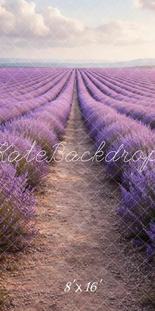 Kate Sweep Lavender Field Path Printed Backdrop Designed by Vertigo Productions