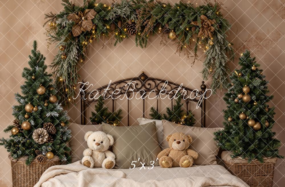 Kate Christmas Tree Headboard Teddy Bear Backdrop Designed by Emetselch