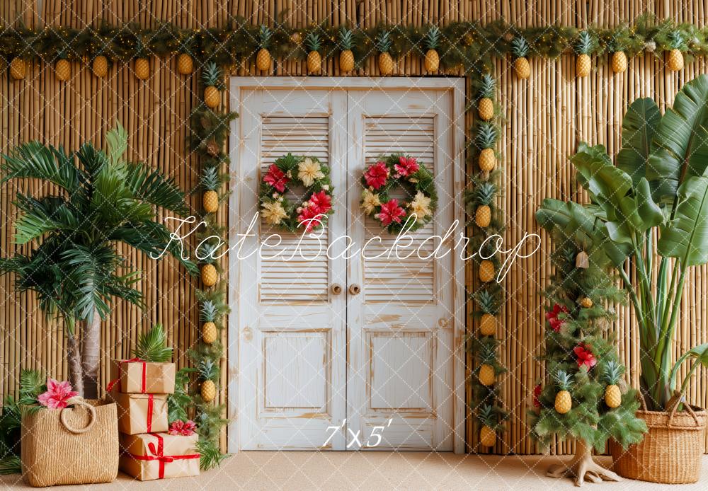 Fondo de Piña Tropical Navideño de Kate Diseñado por Patty Roberts