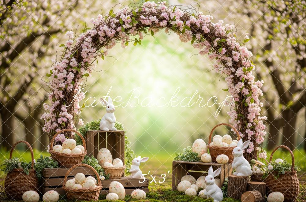 Kate Easter Bunny Flower Arch Eggs Backdrop Designed by Patty Roberts