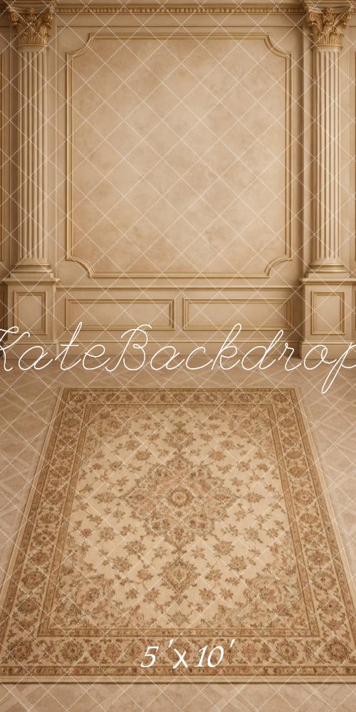 Kate Sweep Vintage Wall Ornate Columns Floral Rug Printed Backdrop Designed by Vertigo Productions