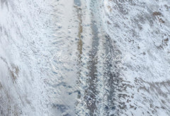 Winter Snow Mountain Road Floor Foto Achtergrond Ontworpen door Kate Image