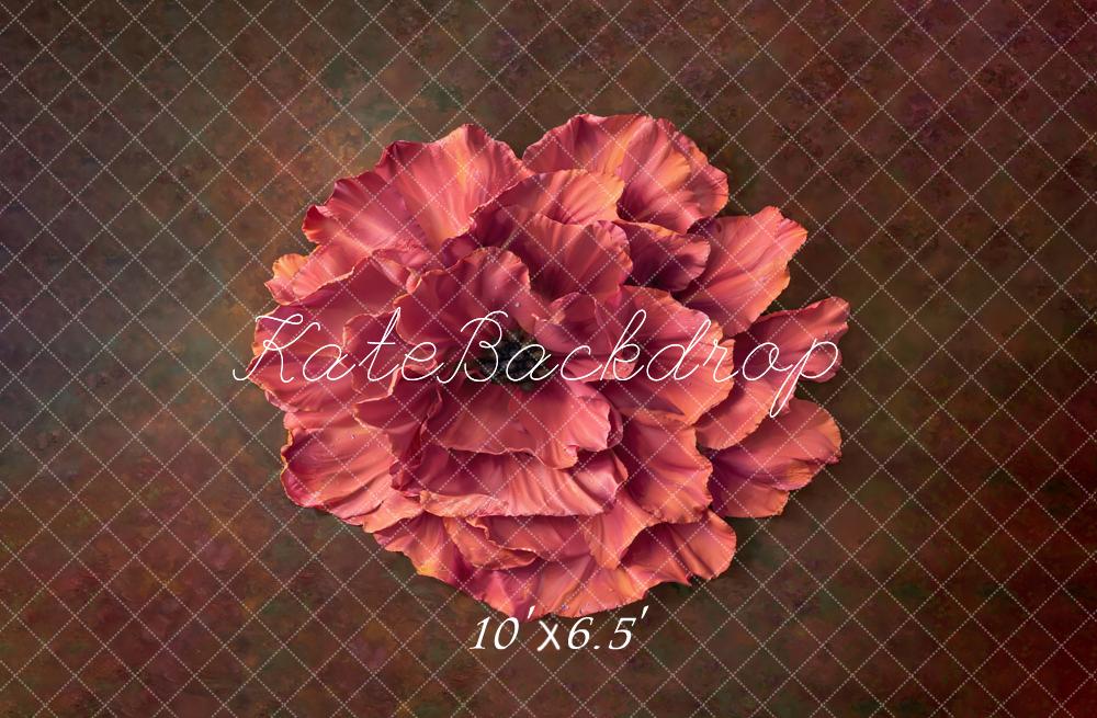 Newborn Rode Bloem Stof Abstracte Vloer Foto Achtergrond Designed by Emetselch