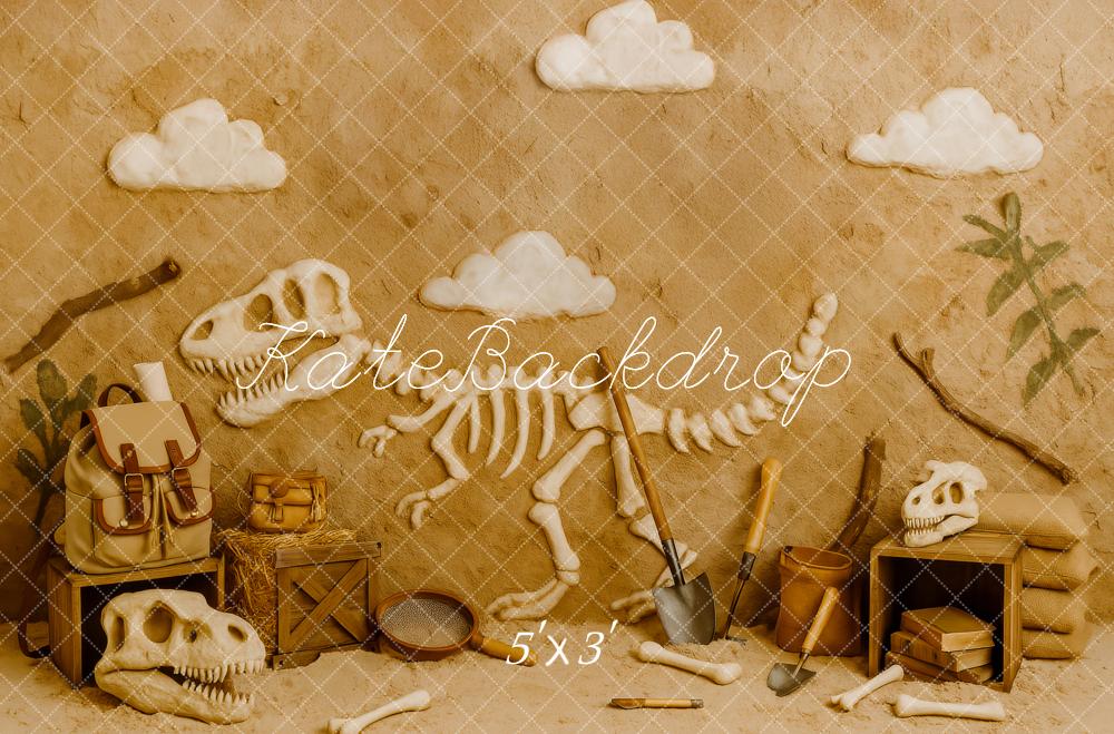 Kate Cake Smash Archaeology Dinosaur Fossil Backdrop Designed by Patty Roberts