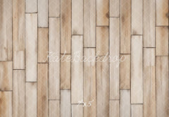 Kate Light Wood Plank Floor Printed Backdrop Designed by Kate Image