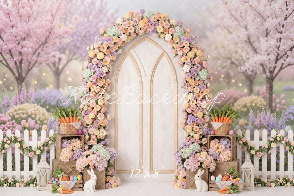Kate Easter Bunny Flower Arch Pastel Garden Backdrop Designed by Mini MakeBelieve