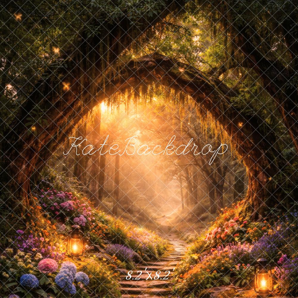 Kate Fairy Fantasy Forest Flower Arch Pathway Backdrop Designed by Vertigo Productions