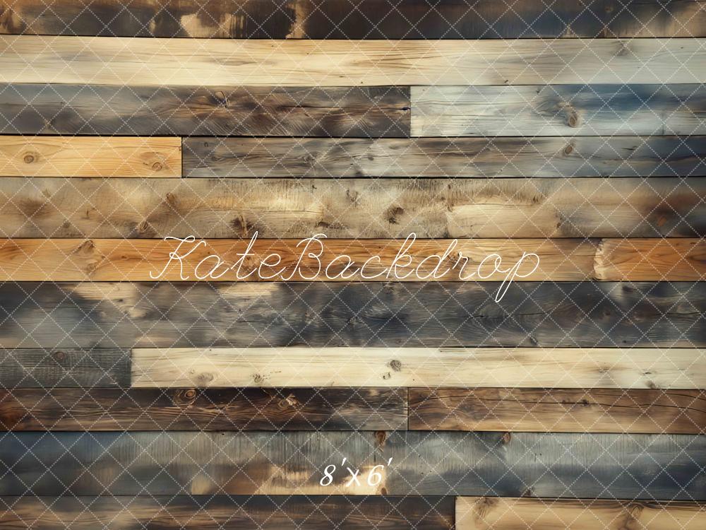 Kate Rustic Wood Plank Wall /Floor Backdrop Designed by Mini MakeBelieve