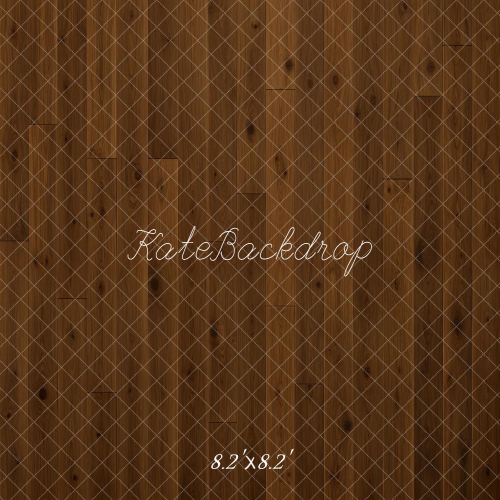 Kate Brown Wood Plank Printed Floor Backdrop Designed by Kate Image