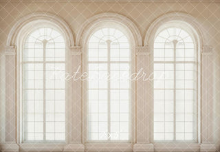 Fondo de Ventanas Arcos Blancos Retro Diseñado por Emetselch