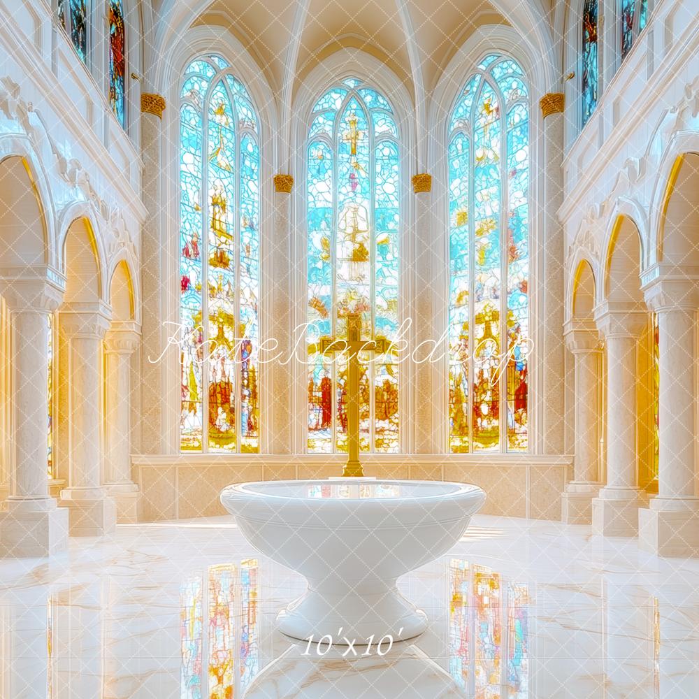 Kate Elegant Church Stained Glass Backdrop Designed by Mini MakeBelieve