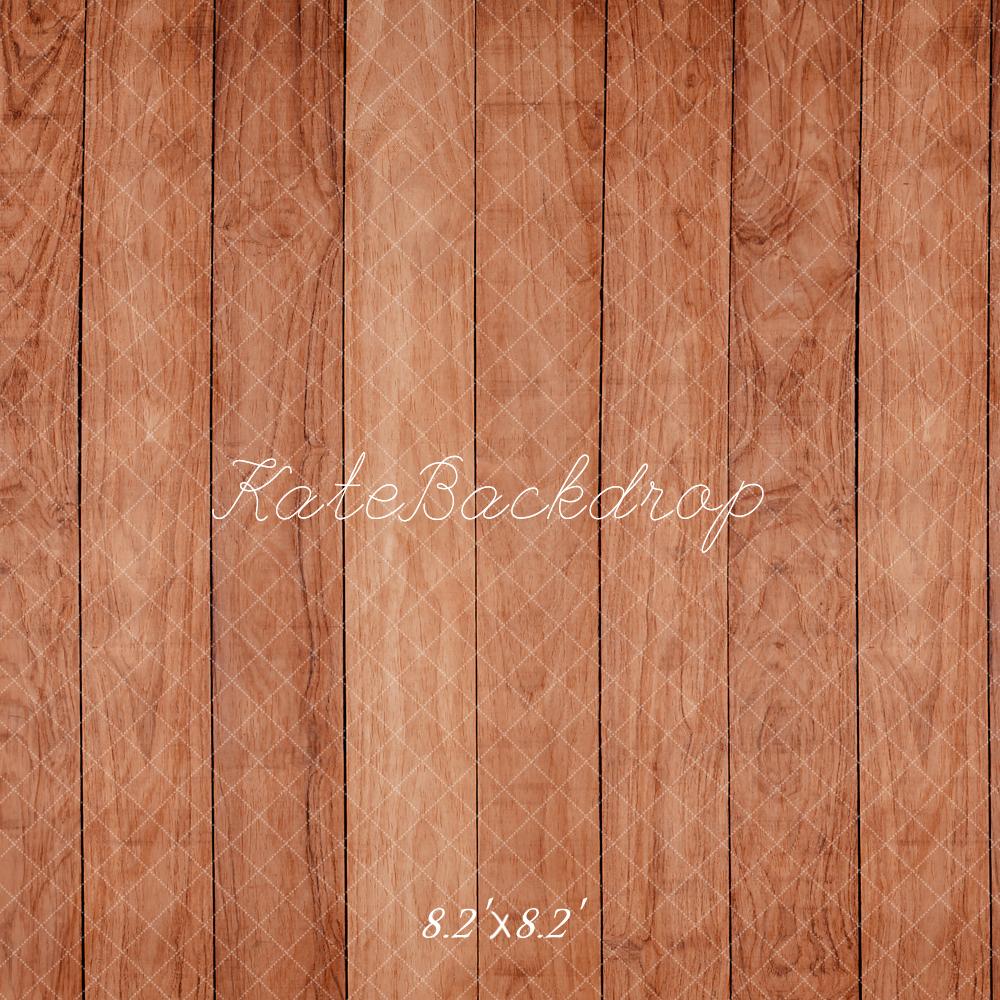 Kate Orange Wooden Grain Floor Backdrop Designed by Kate Image