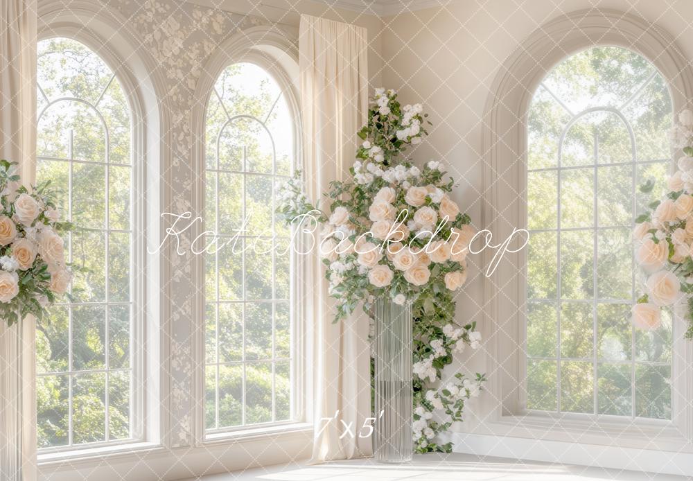 Sfondi ad Arco Floreale per Finestre Angolari Interne Designed by Mini MakeBelieve