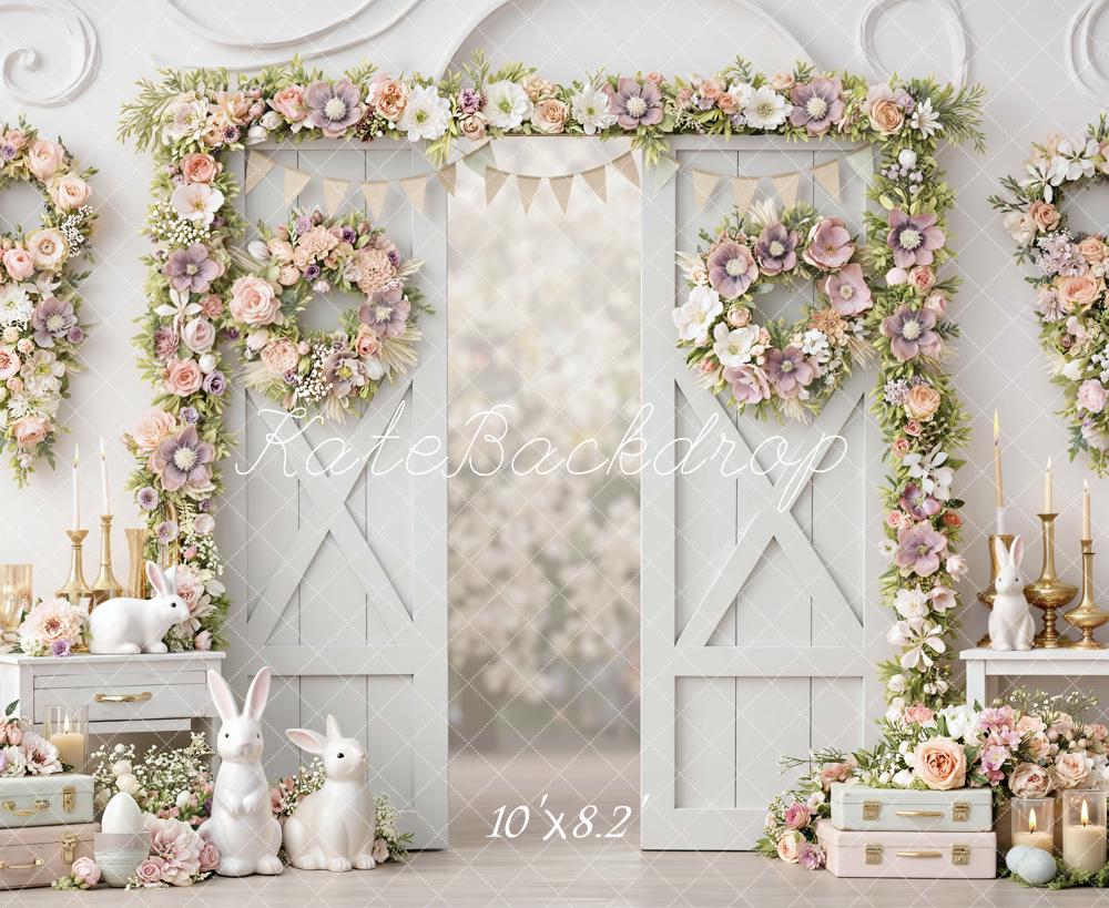 Kate Easter Bunny Flower Arch Pastel Decor Backdrop Designed by Mini MakeBelieve
