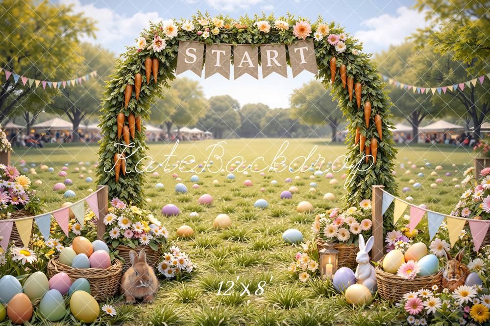 Kate Easter Bunny Flower Arch Egg Hunt Backdrop Designed by Mini MakeBelieve