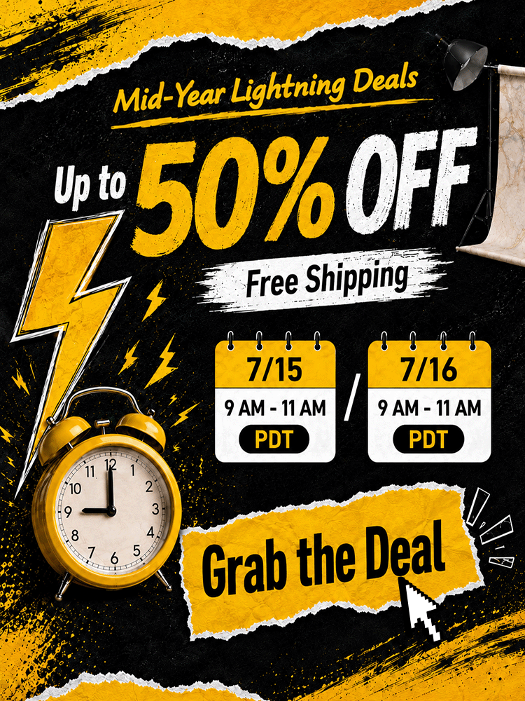 Mid-year lightning deal up to 50%OFF. 9 AM - 11 AM PT Only. Don't miss out!