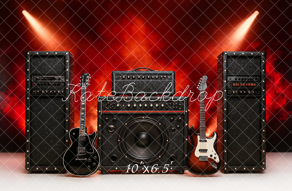 Kate Birthday Rock Roll Concert Guitar Backdrop Designed by Ashley Paul