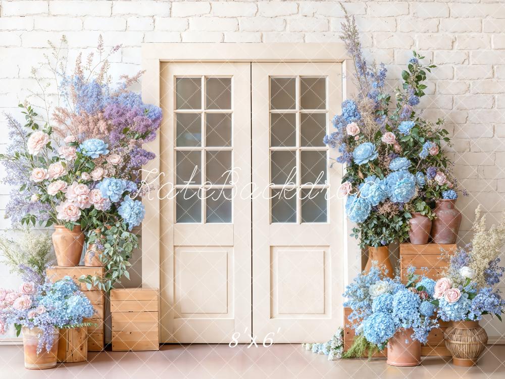 TEST Kate Spring Cream Door Pastel Flower Arch Backdrop Designed by Emetselch