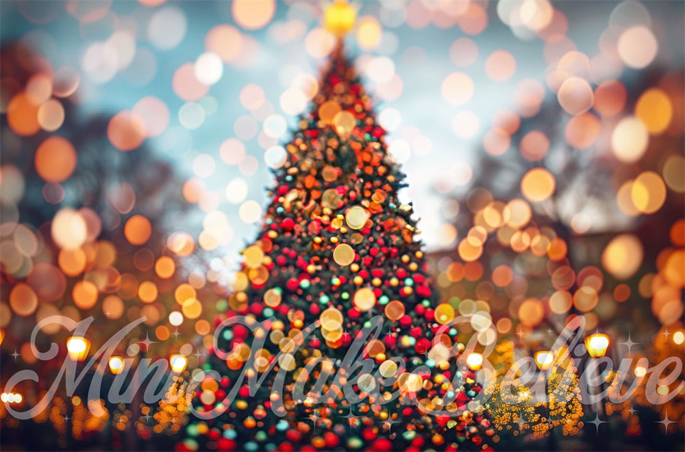 Kate Christmas Tree Night Bokeh Light Backdrop Designed by Mini MakeBelieve
