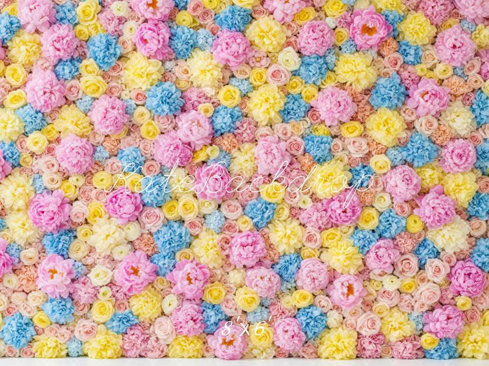 Kate Spring Pastel Flower Wall Roses Peonies Backdrop Designed by Patty Roberts