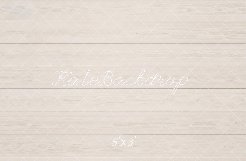 Kate Beige Wood Plank Floor Printed Backdrop Designed by Kate Image