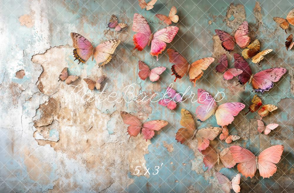 Kate Vintage Butterfly Wall Abstract Backdrop Designed by Emetselch