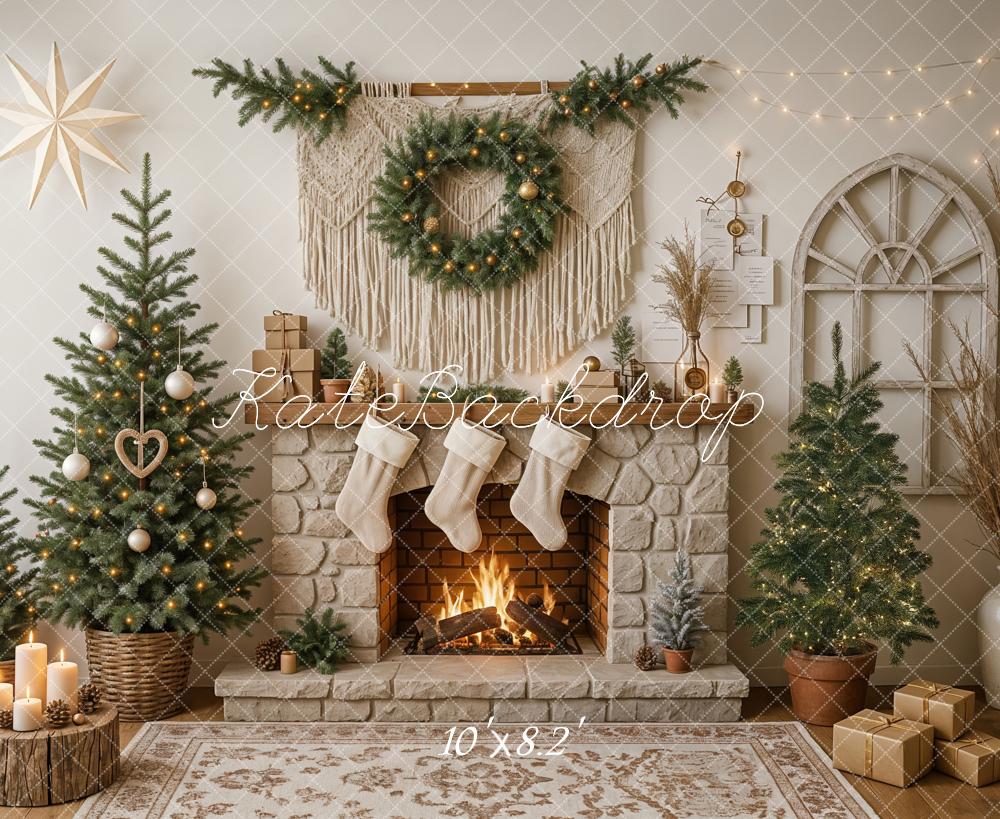 Ghirlanda Natalizia Boho Macramè per Camino Designed by Ashley Paul