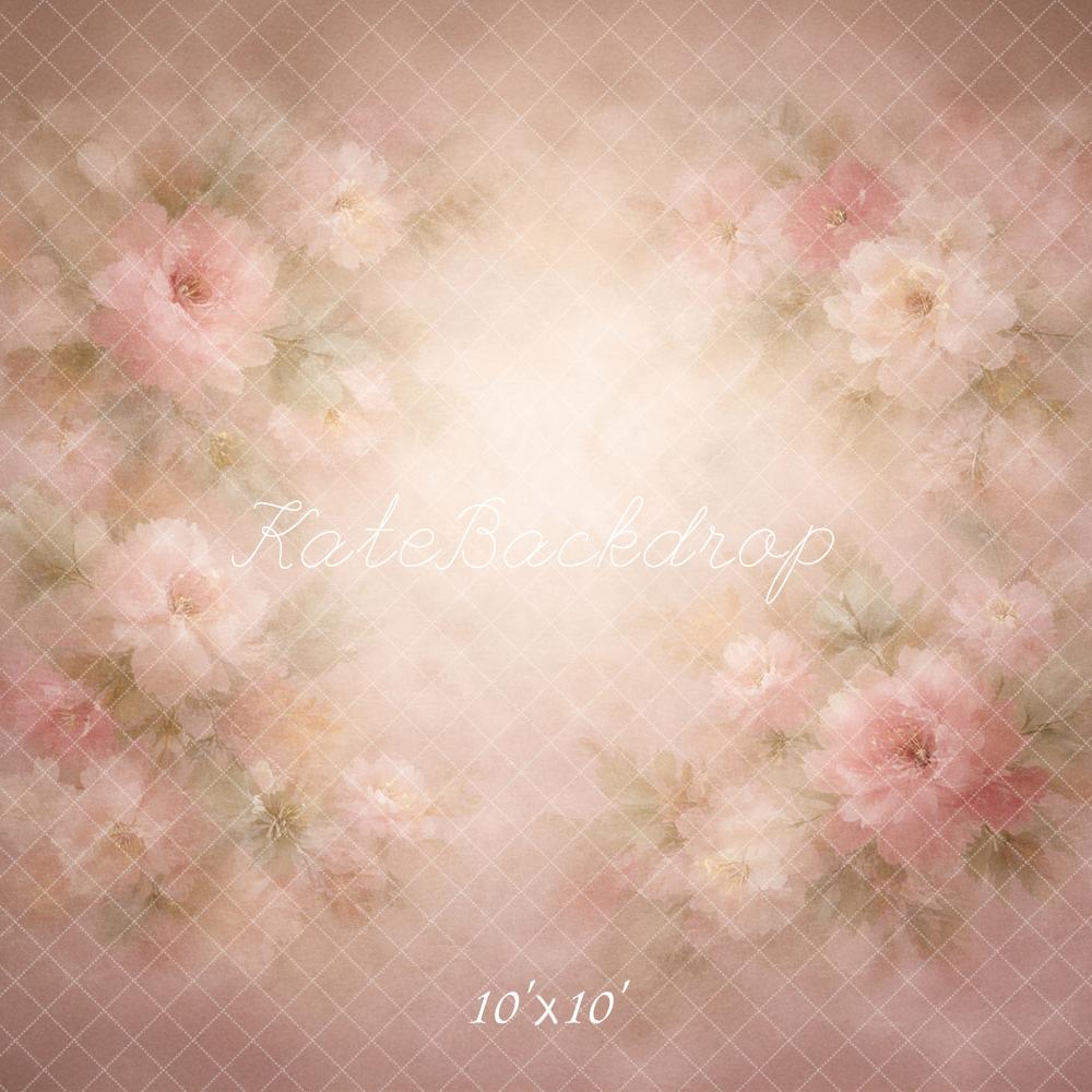 Kate Fine Art Abstract Texture Pink Flower Printed Backdrop Designed by Mandy Ringe Photography