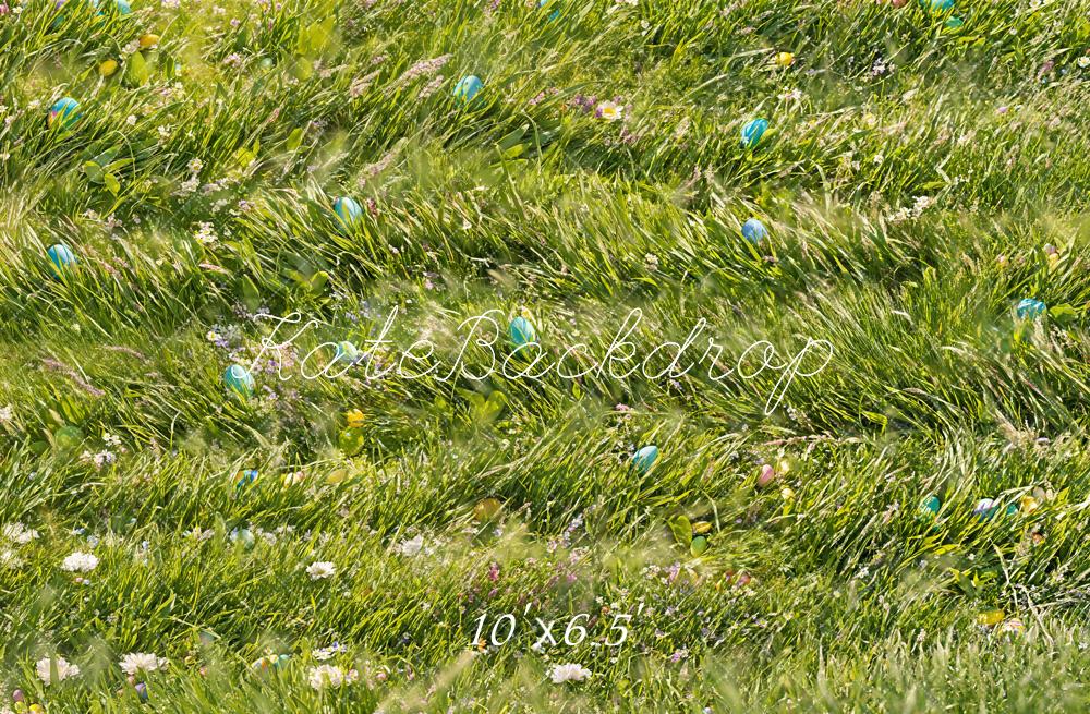 Kate Easter Egg Green Meadow Floor Backdrop Designed by Kate Image