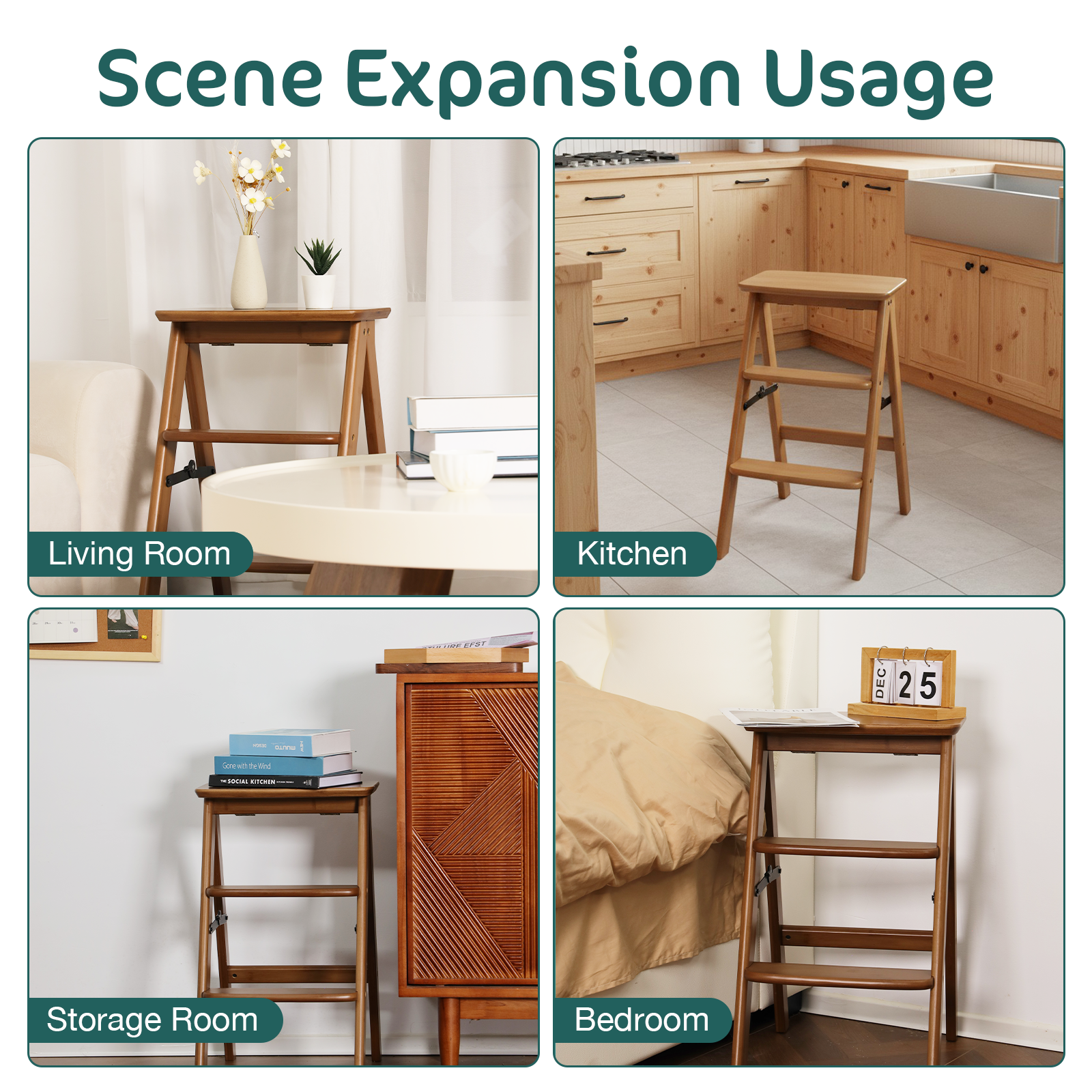 Kate Foldable Ladder Stool Photography Props
