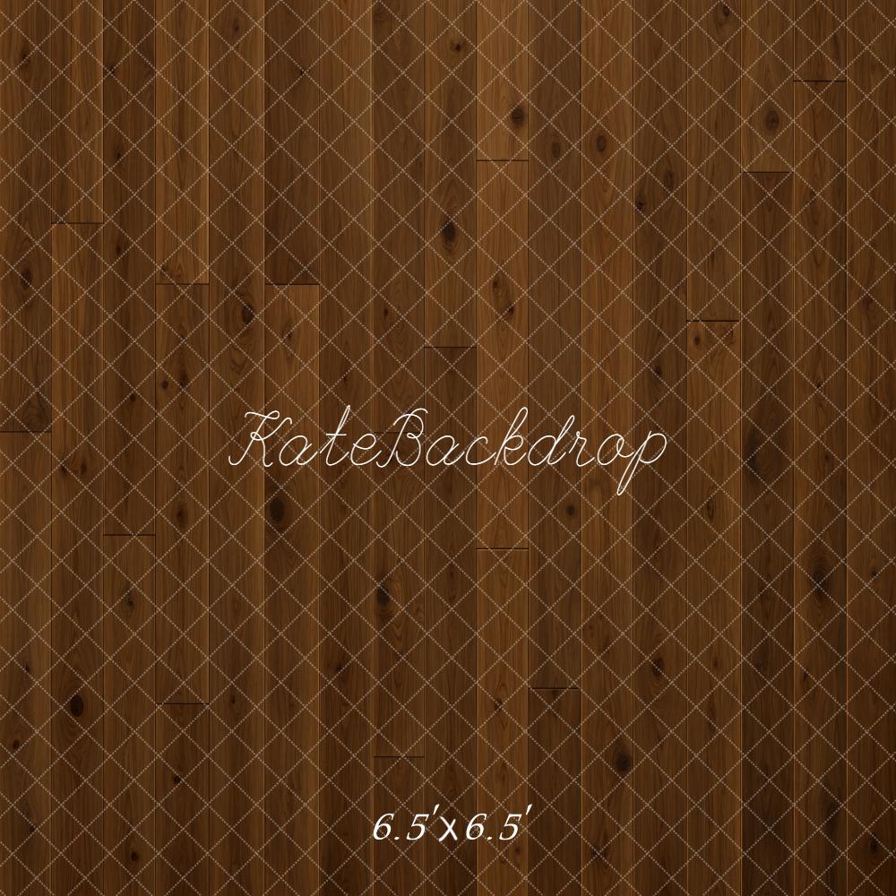 Kate Brown Wood Plank Printed Floor Backdrop Designed by Kate Image