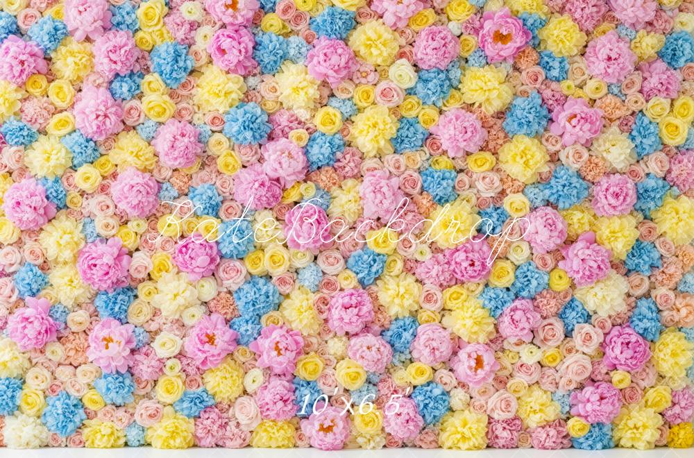 Kate Spring Pastel Flower Wall Roses Peonies Backdrop Designed by Patty Roberts
