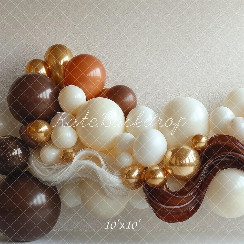 Sfondo Marrone Balloon Wave progettato da Mini MakeBelieve