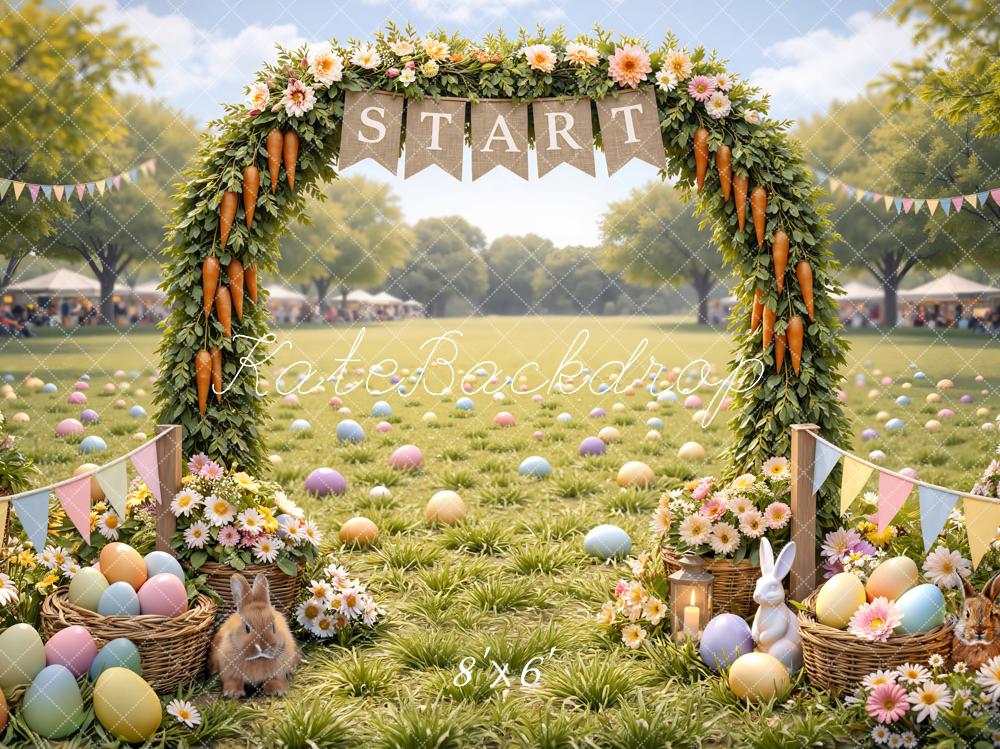Kate Easter Bunny Flower Arch Egg Hunt Backdrop Designed by Mini MakeBelieve