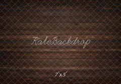 Kate Dark Brown Wood Plank Floor Printed Backdrop Designed by Kate Image