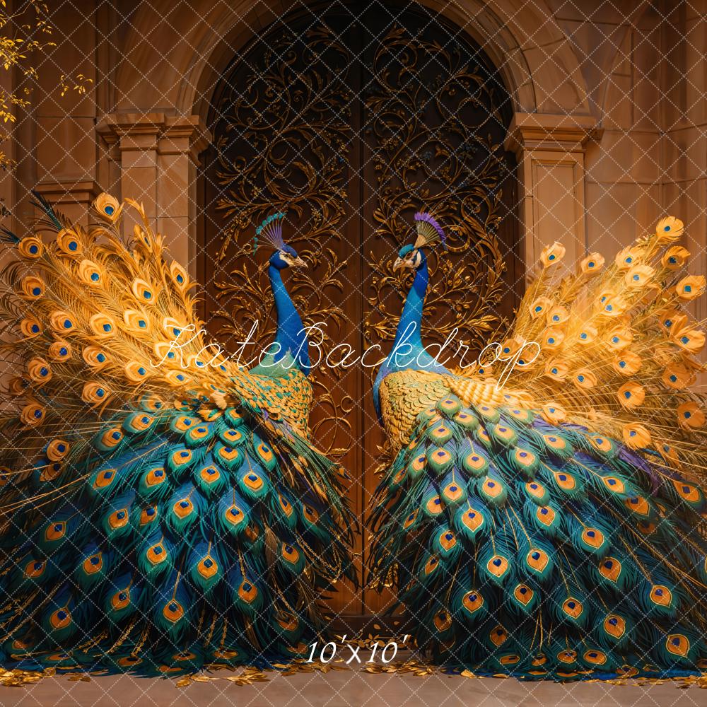Kate Elegant Peacock Arch Door Backdrop Designed by Emetselch