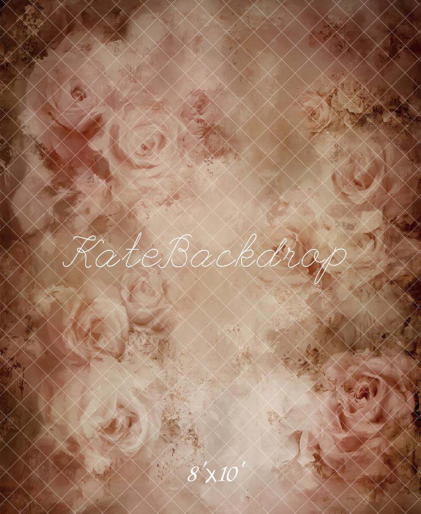 Kate Fine Art Vintage Pink Rose Flowers Backdrop Designed by Emetselch