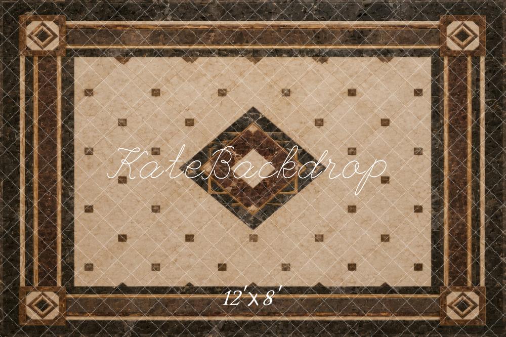 Kate Brown Geometric Tile Floor Printed Backdrop Designed by Vertigo Productions