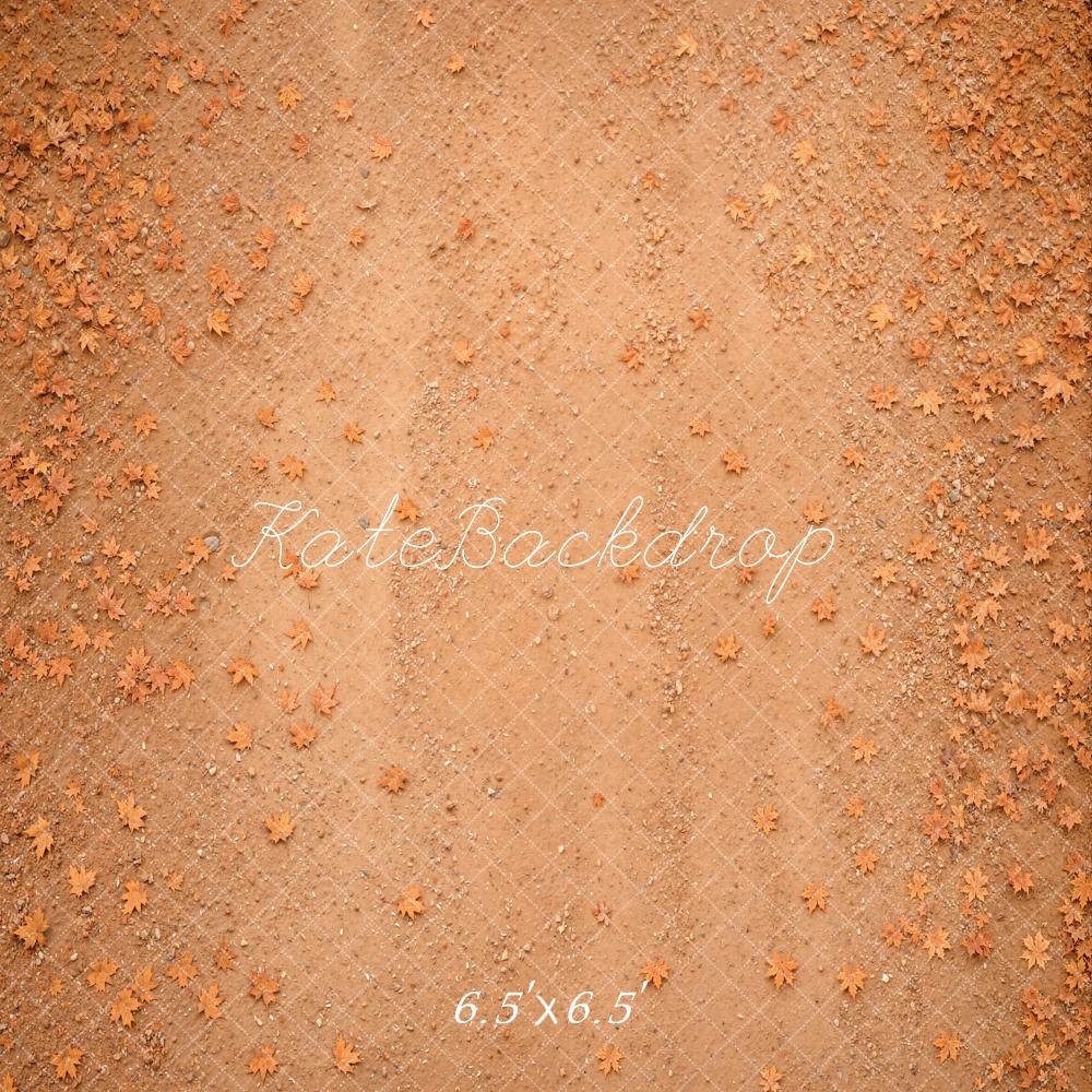 Kate Fall Maple Leaves Floor Printed Backdrop Designed by Emetselch