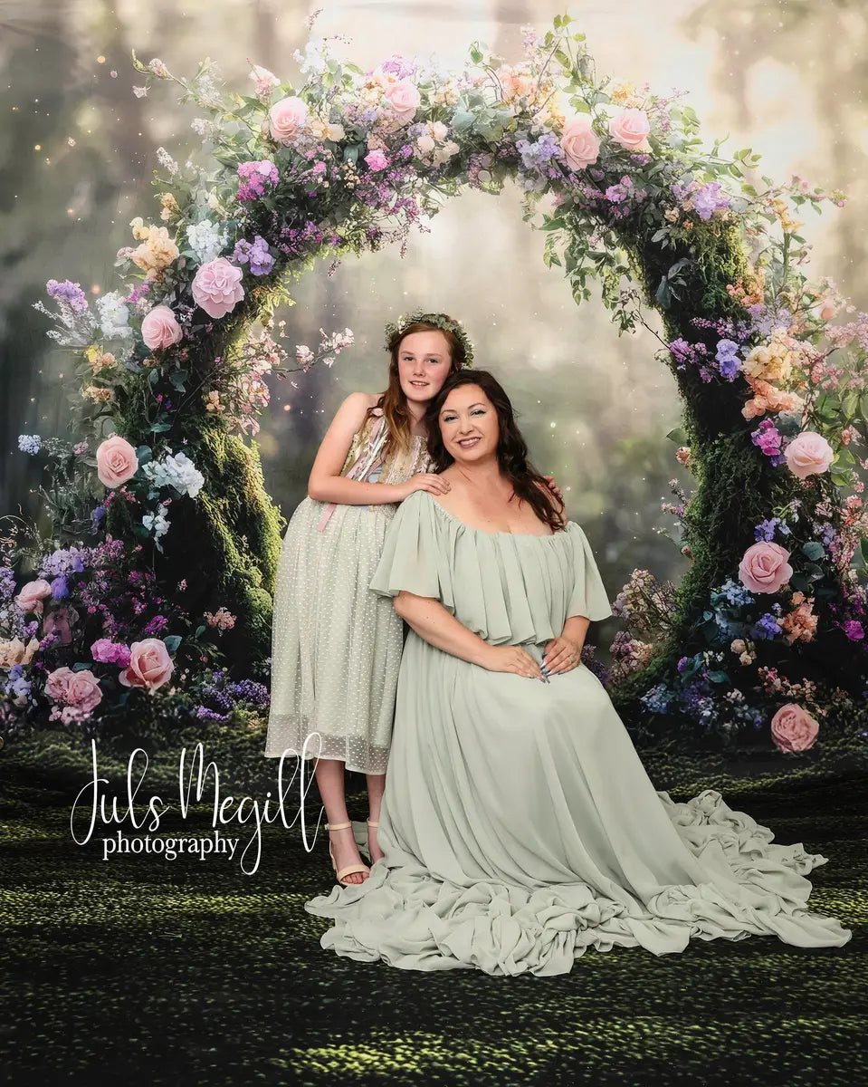 Kate Fantasy Fairy Floral Arch Backdrop Designed by Mini MakeBelieve