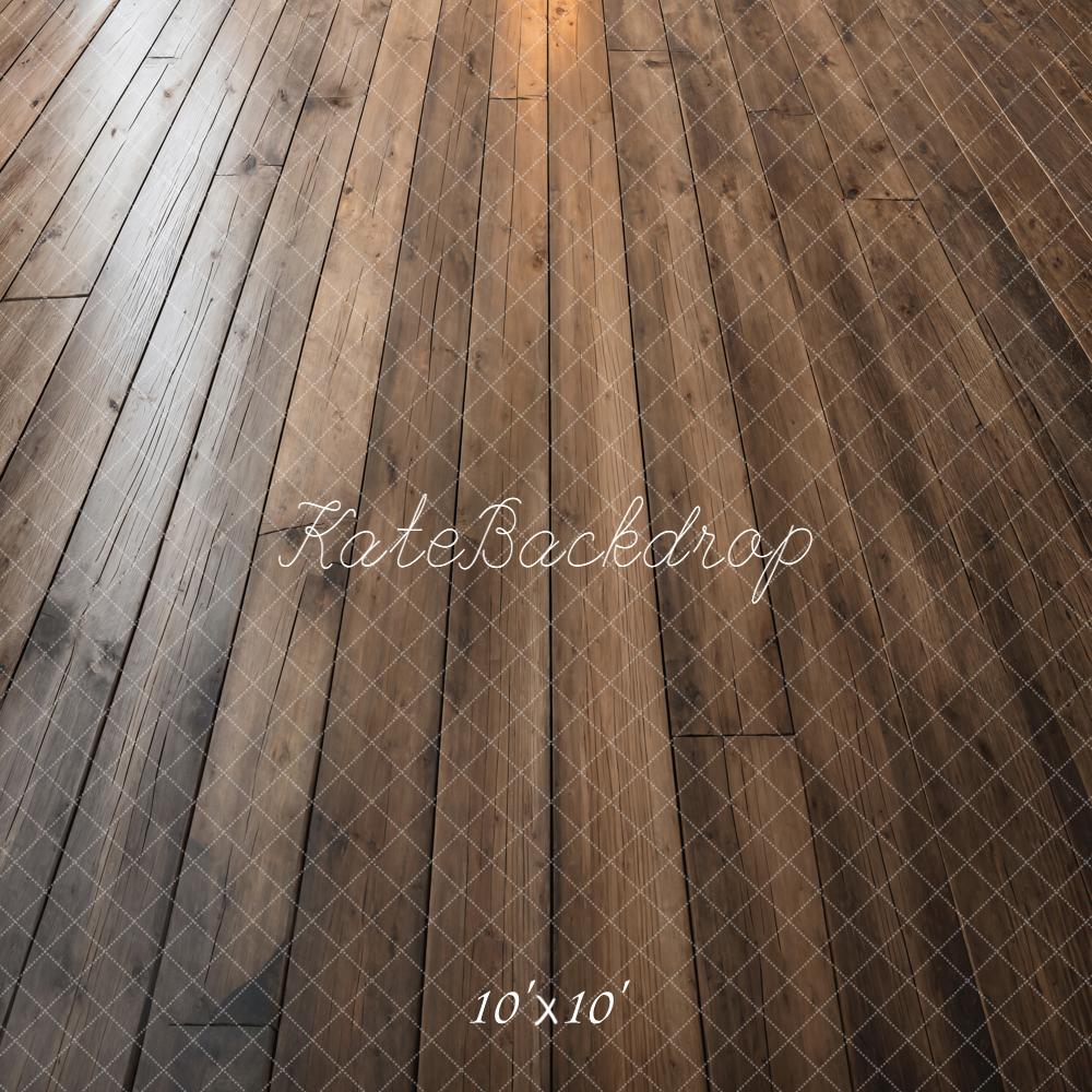 Kate Brown Wood Floor Printed Backdrop Printed Backdrop Designed by Kate Image