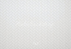 Kate White Herringbone Floor Printed Backdrop Designed by Mini MakeBelieve