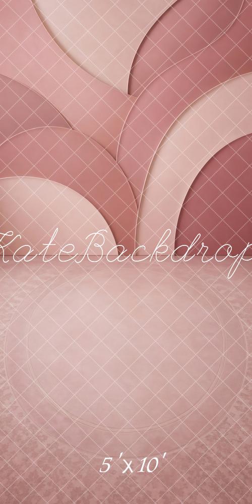 Kate Sweep Abstract Texture Pink Layered Arches Printed Backdrop Designed by Vertigo Productions