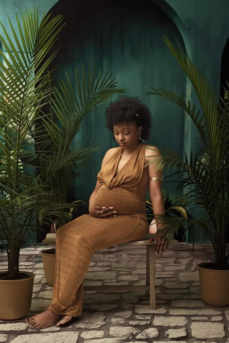 Kate Spring Plant Dark Green Arched Wall Backdrop Designed by Emetselch