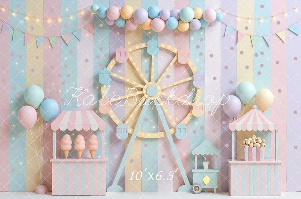 Carnaval de Pastel de Kate Fondo de Rueda de la Fortuna Diseñado por Mini MakeBelieve