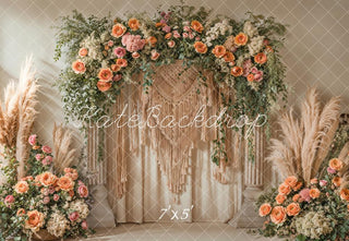 Arco de Flores de Macramé Boho Diseñado por Emetselch